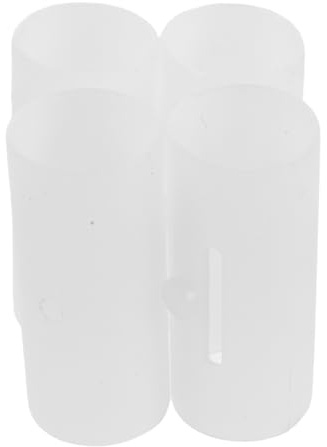 Shower Bracket Plastic Sleeve 4pcs White Round Insert | Plastic, Anti-slip Performance, Easy Installation, Bathroom Repair Supply