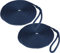 Savage Island 2 x 14mm Docking Boat Yacht Lines Mooring Rope - Spliced Loop At One End - 3 Colours / 3 Lengths Available (Navy Blue, 10m)