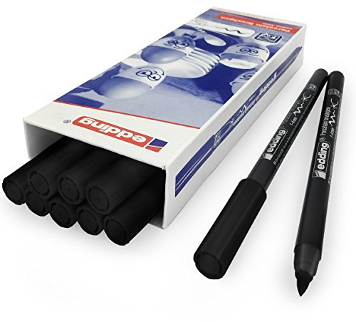 Edding 4200 Porzellan-Pinselstift, 1-4 mm, 10 Stück, Schwarz #1
