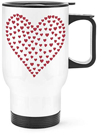 Heart of Hearts Travel Mug Cup with Handle