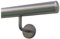 TIBU Handlauf Geländer Edelstahl Ø 42,4 mm - Länge 110 cm - Ende leicht gewölbte Kappe und gewinkelte Halter - Rostfrei für Außen und Innen