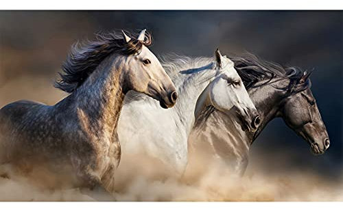 WACYDSD Puzzle 1000 Teile DREI Pferde Laufen Wand Kunst Poster Bild Hd Gedruckt Home Decor
