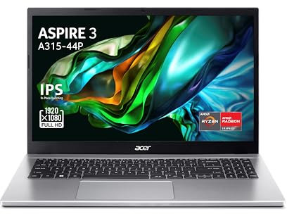 ACER Aspire 3 A315-44P-R75B Ordinateur Portable 15,6 FHD LCD - AMD Ryzen™ 5 5500U - 16 Go RAM DDR4-512Go PCIe NVMe SSD- Windows 11- Clavier AZERTY (Français), Laptop Gris, 15