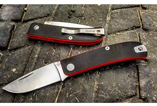 Manly Unisex – Erwachsene WASP RED CPM-S-90V, schwarz, 17,4 cm