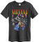 Amplified Nirvana Collection - Unplugged in New York Homme T-Shirt Charbon L 100% Coton régulier, Bleu foncé, Large