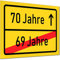 KAVARO 70er Geburtstag Geschenk oder Deko - Geschenke zum 70. Geburtstag Mann und Frau - Geburtstagsschild aus Hartschaumplatte, 30x20cm
