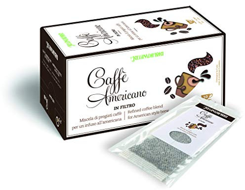 Regina di Fiori - Caffè Americano. Miscela di Pregiati Caffè per Infuso all'Americana. 4 Box da 10 Filtri da 8g (40 Filtri Totali)