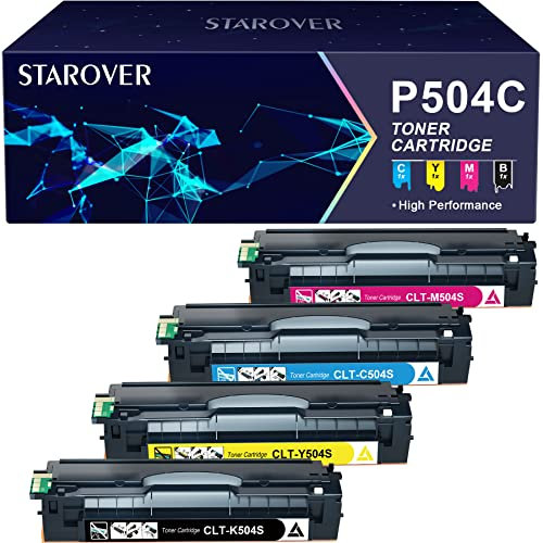 STAROVER Toner Kompatibel für Samsung CLT-P504C CLT-K504S für Samsung Xpress C1860FW Toner für Xpress C1810W CLX-4195FN CLX-4195FW CLP-415NW (CLT-K504S CLT-C504S CLT-M504S CLT-Y504S, 4er-Pack)