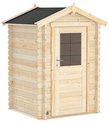 Forest Style Huron Schuppen, 2,2 m², Brutto: 212 x 183 cm, 19 mm, Blockbohlenplatten