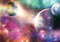 WallArena - Vlies Fototapete Kinderzimmer 460x300 cm Planeten Galaxy Kosmos Universum - Fototapeten Tapeten für Kinder Kindertapete Kinderzimmertapete - Vliestapete Wandtapete Tapete 3D Effekt