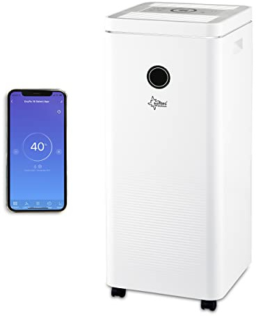 SUNTEC DryFix 16 select APP Luftentfeuchter – Für Räume bis 42 m2 bzw. 100 m3 – Entfeuchter mit App Steuerung – Smart Home Raumentfeuchter mit 16 l/Tag Entfeuchtung – Leise mobile Wäschetrocknung