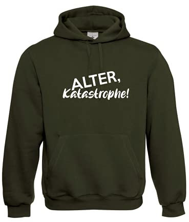 Textilhandel Hering Kapuzenpullover - Alter, Katastrophe! (Grün, L)