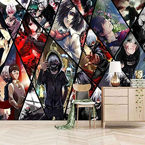 QMWZZV Custom Wallpaper 3D Mural Anime Character Poster DIY Self-Adhesive Canvas Wallpapers Wall Murals for Living Room Bedroom Office Corridor Restaurant Hotel Bathroom Cafe Wall Decor 200x140 cm