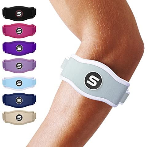 Sleeve Stars Ellenbogenbandage - Tennisarm Bandage und Golferarm Bandage für Sehnenentzündung, Sehnen- & Unterarm Schmerzen, Passt 22-58 cm mit 3 Ellbogen Bändern für Herren & Damen - Einzeln/Grün