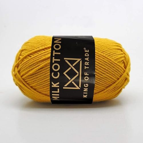 Milchwolle Milchbaumwolle Milchgarn Häkeln Stricken 100m 50g 2 Stück Gold