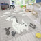 VIMODA Kinderteppich Teppich Kinderzimmer Babyteppich mit lächelndem Dinosaurier für Mädchen und Jungs, Maße:120x170 cm