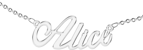 Collana Acciaio Inossidabile Donna con Scritta Nome Personalizzata – Catena Acciaio Inox Elegante con Ciondolo Personalizzato – Idee Regalo Ragazza Uniche