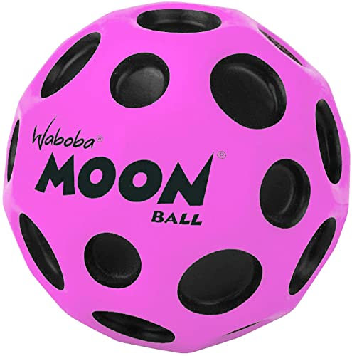 Waboba Moon Ball – springt aus dieser Welt – originelles patentiertes Design – Krater machen Pop-Sounds – leicht zu greifen – Farbe: Rosa