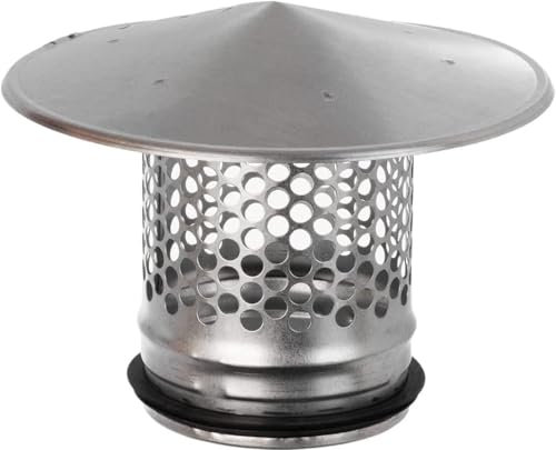 Steinberg14 Chapeau de Toit 125mm avec Grille Anti-Oiseaux – Pour Conduit de Ventilation