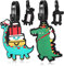 Étiquette Bagage 2 Pièce, Vert Dinosaure Étiquette Valise Avion Étiquette Voyage Valise Etiquettes de bagages ID Tags Étiquettes d'identification de Valise Étiquettes Porte Adresse pour Enfant