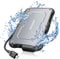GRAUGEAR Festplattengehäuse für 2,5 Zoll SATA SSD/HDD, IP66 Wasserdicht, Stoßfest, Integriertes USB-C Kabel, UASP, USB 3.2 Gen2, 6Gbps