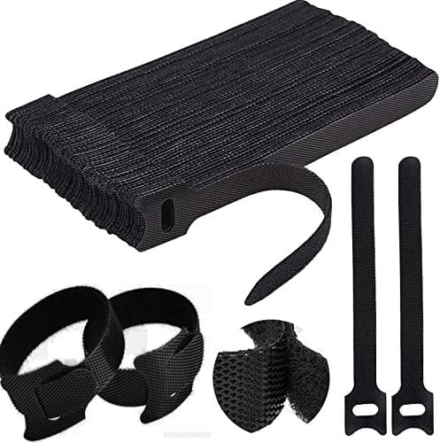 Kabelbinder, Kabelbinder Schwarz, Mehrzweck-Kabelbinder, Wiederverwendbar, 50 Stück Kabelbinder lang Set, Kabelbinder12x150mm, Hitzebeständig Kabelbinder für USB Kabel Schreibtisch Organizer