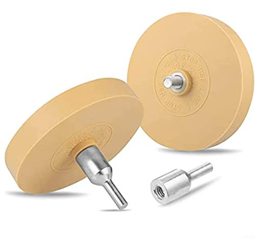 2 Stück 88 mm Folienradierer mit Adapter-Radiergummi zum Entfernen von Bohrfilmen