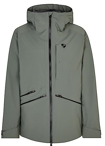 Ziener Herren TAHAN Ski-Jacke/Freeride | sympatex, PFC frei, Wolle, green mud, 48