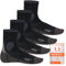 CFLEX Damen und Herren Running Funktions-Socken (4 Paar) Laufsocken - Schwarz-Grau 35-38