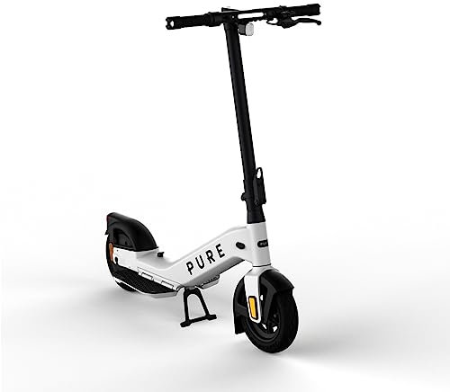 Pure Advance Electric Scooter Adult, Ultimate Riding Position, 25mi (40KM) Long Range, 500W Motor, Lightweight Foldable Electric Scooters, E Scooter with 10 Tubeless Tyres and Indicators