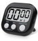 Pitasha Digitaler Küchentimer, Eieruhren Küchenwecker Kurzzeitwecker Magnetic mit Alarm, Stoppuhr/Countdown Uhr für Küche, Studium, Training (Schwarz-Weiß)
