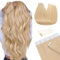 TESS Blond Tape Extensions Echthaar 45cm, Klebeband Tape in Extensions #24 Mittelblond Haarverlängerung Echthaar Remy Human Hair Glatt 10 Stück 18-25g