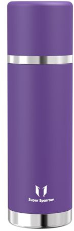 Super Sparrow Trinkflasche Edelstahl - Thermoskanne - 1000ml - BPA-Frei Thermosflasche - Isolierflasche Auslaufsicherer Deckel Fungiert als Trinkbecher