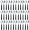 Pleafind Spoons Set of 36, Stainless Steel Dessert Spoons with Black Handles, Spoon Set for Home/Kitchen/Restaurant, Mirror Polished Table Spoons, Dinner Spoons Cutlery Set, 7.4 Inch, Dishwasher Safe