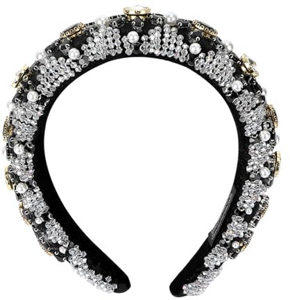 Ipetboom 1pieza Diadema De Cristales Para Mujer Accesorio De Cabeza Elegante Para Novias Tocado Brillante Para Bodas Banda De Pelo De Lujo