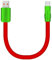 chubbycable Color Block Chubby Power Bank Friendly Cable Short USB C Cable Ultra-Thick Silicone Fast Charging Cord for Phone Computer Tablet, Dark Red+Green, USB-A to Type-C, 0.32FT