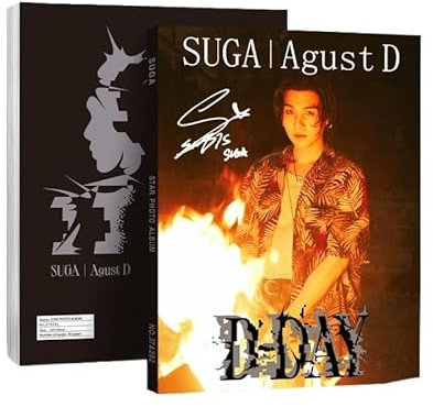 KPOP BTS Fotoalbum Suga SugaAgust D beschichtetes Papier, Farbdruck, High-Definition-Albumsammlung (37A292-SUGA)