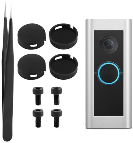 Ring Doorbell Button Replacement,Doorbell Pro Buttons Replacement,Come with 4pack Buttons / 2pack Screws,Ring Video Doorbell Compatible with Ring Doorbell Pro(COLOR:black)
