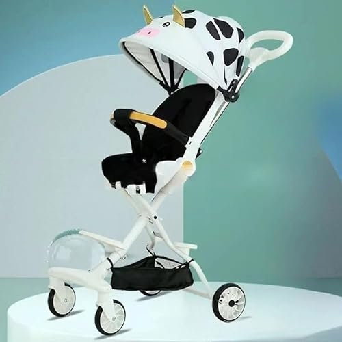 Kinderwagen 3 in 1, Babybuggy, kompakter Einhandbuggy mit One-Pull Harness, Einhand zusammenklappbar, Geräumige Sitz, Max 50 kg (Weiß)