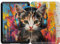 Schutzhülle für Kindle, für Kindle 2014 (Kindle 7. Generation), schmale Schutzhülle für E-Reader, Bedruckte Hülle für altes Kindle-Modell Nr. Wp63Gw – Lustige Katze mit Kopfhörern