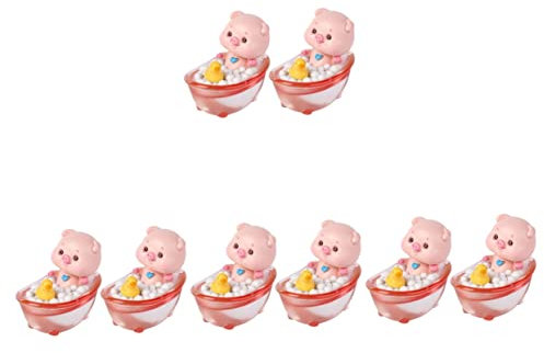 Vaguelly 8 STK kleine Tierverzierungen Animal Figures House Decoration Auto Dekoration car Decor Gartentierstatue kleines hundespielzeug Tierstatue im Autoinnenraum Wohnzimmer-Ornament Harz