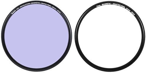 Kase Wolverine Revolution Magnetic Neutral Night Didymium Light Pollution Filter Shockproof Tempered Optical Glass Filter w Green Ring & Adapter (62mm)