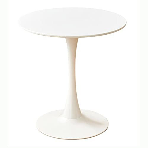 Modernes nordisches weißes rundes Esstisch-Set für Kaffee- und Teeshop, kleiner Balkontisch mit Stühlen, 80 cm