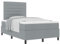vidaXL Boxspringbett mit Matratze Hellgrau Stoff 120X200 cm Modern Polsterbett für Schlafzimmer Drinnen Nutzung Erwachsene Schlaflösung Einzel Kinder Gäste Queen Zeitgenössisch