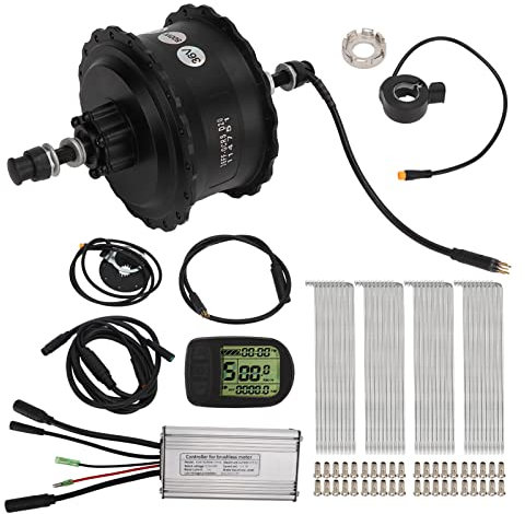 aqxreight 36V 500W Hub Motor Kit with Connector for Electric Bike Conversion Ideal for Snow Wheel 26 Inch (20 Inch)