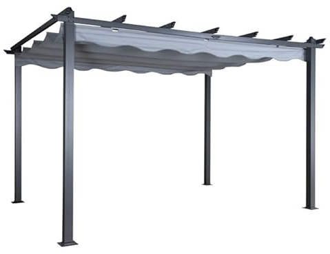 Paris Prix Pergola avec Toit Lazio 395cm Gris