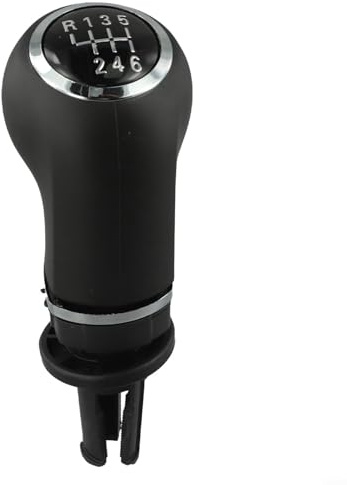 Qualoramall 5/6-Gang-Schaltknauf für Schaltgetriebe, kompatibel mit Opel Corsa D 2006–2015 Adam 2012–2019 Schalthebelgriff, Auto-Innenraum (6 Gänge)