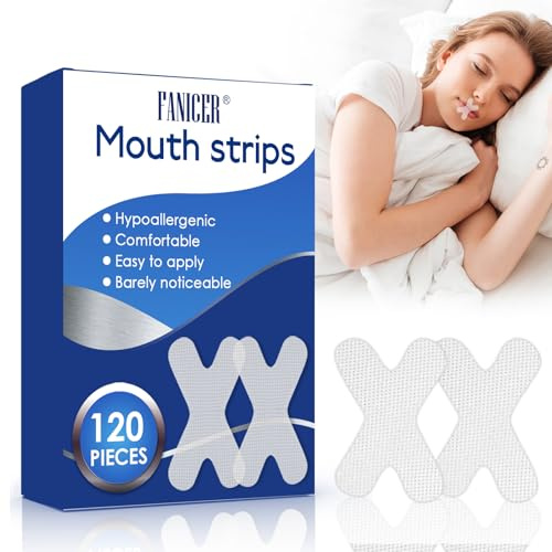 120 stück Mouth Tape for Sleeping,Anti-Schnarch Mundpflaster,Sanftes Anti-Schnarch Tape,Mouth tape for Sleeping für besseren Schlaf und Nasenatmung,Optimale Haftung für die Nacht