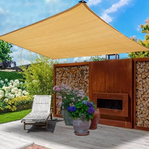 Rete parasole di alta qualità per serre e terrazze, 4 x 8 m, rettangolare, con occhielli, ideale per piante, pollaio, piscine e balconi