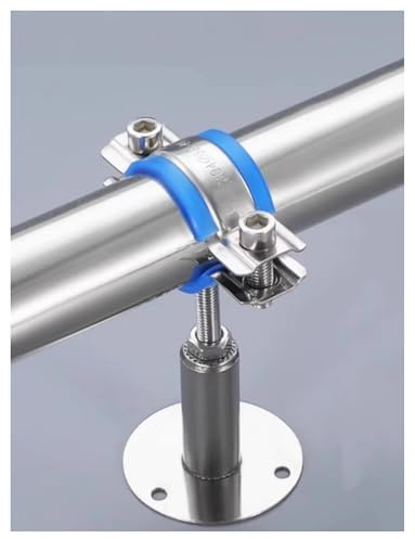 Support de serrage réglable en acier inoxydable for tuyaux - Support de montage mural/plafond for tuyaux, supports robustes antirouille avec vis, lot de 1(15-20cm,60-65mm)